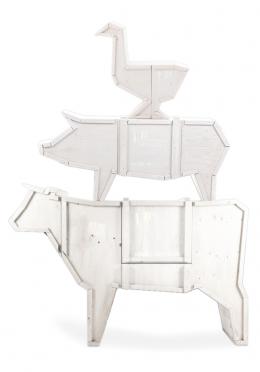 white cabinet cases with animal shapes - Marcantonio design