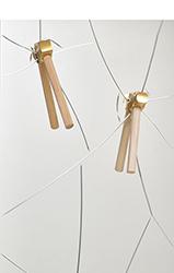 Metal and wood hangers on the mirror - Marcantonio design